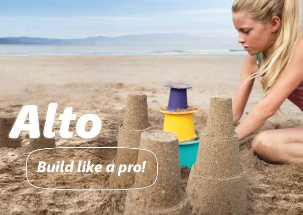Alto - build your sandcastles like a pro, you can just imagine all the Dads staring on jealously can't you?