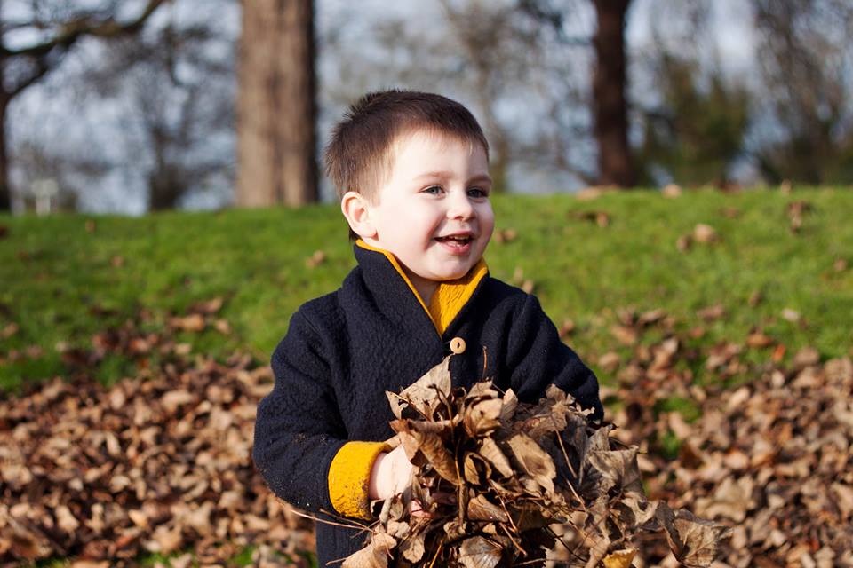Reuben playing in the grass last Autumn... he had actually been asked to come and stand by the tree for a photo shoot, but opted to ignore us and roll in the leaves. In his new coat. As you do.