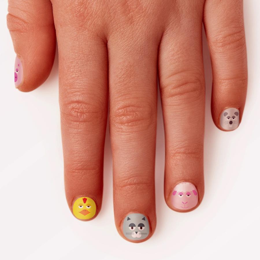 These are our favourites - the 'on the farm' transfers. You can also get ladybugs and safari transfers too!