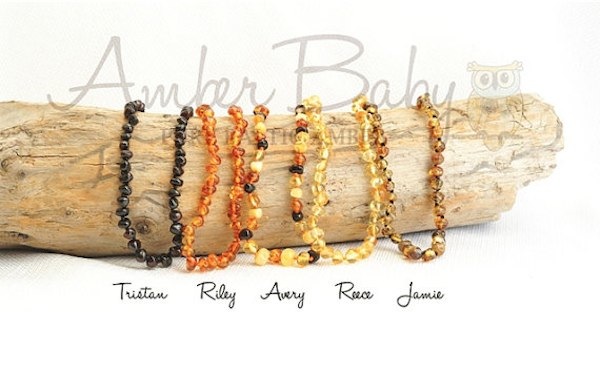 Amber teething jewellery via Toby & Roo :: daily inspiration for stylish parents and their kids.