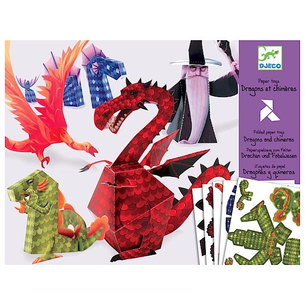 Djeco Origami dragons via Toby & Roo :: daily inspiration for stylish parents and their kids.