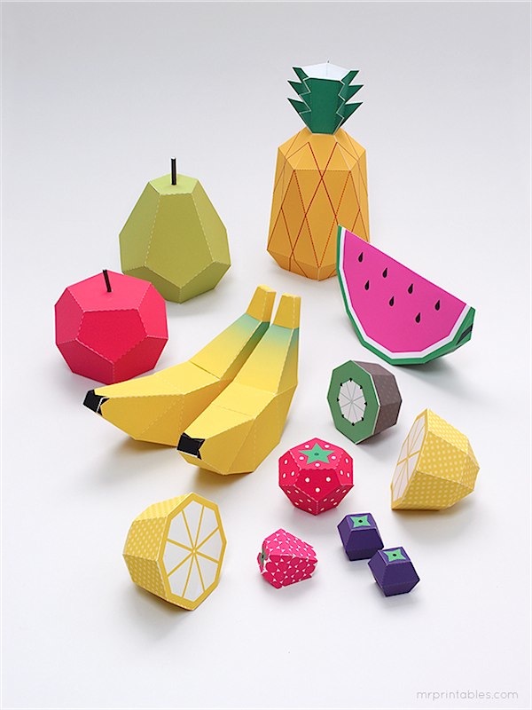 Fruit print out templates from Mr. Printables via Toby & Roo :: daily inspiration for stylish parents and their kids.