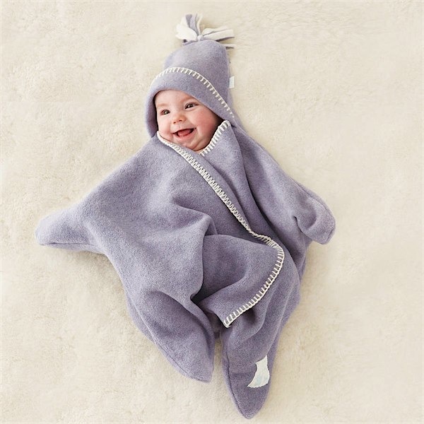 Baby Star fleece wrap by Tuppence & Crumble via Toby & Roo :: daily inspiration for stylish parents and their kids.
