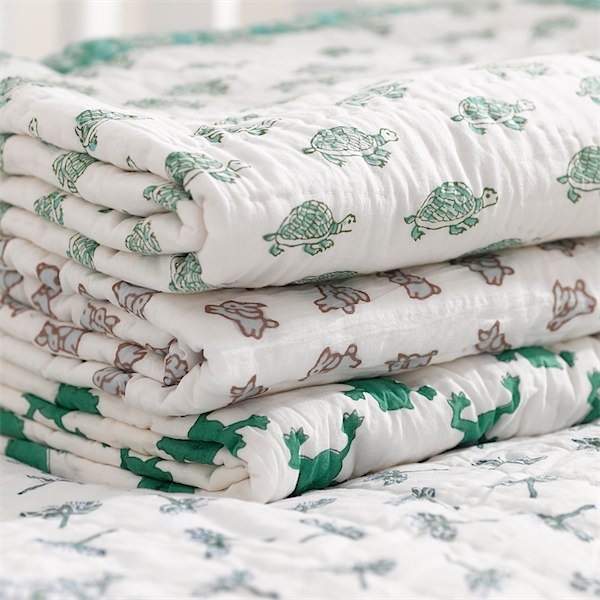 Moochicbaby quilted blankets via Toby & Roo :: daily inspiration for stylish parents and their kids.