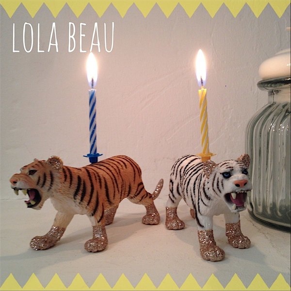 Handmade candle holders from Lola Beau Designs via Toby & Roo :: daily inspiration for stylish parents and their kids.