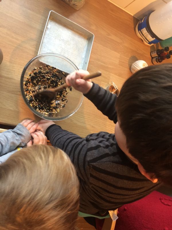 Birdseed heart, the perfect Valentine's Day craft for kids via Toby & Roo :: daily inspiration for stylish parents and their kids.