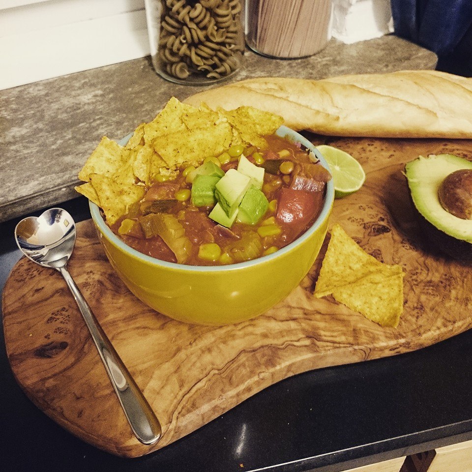 LaNoire's Vegan Kitchen :: Vegan tortilla soup via Toby & Roo :: daily inspiration for stylish parents and their kids.