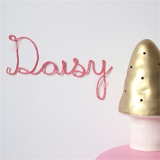 Dalring little name signs from Little Cloud via Toby & Roo :: daily inspiration for stylish parents and their kids.
