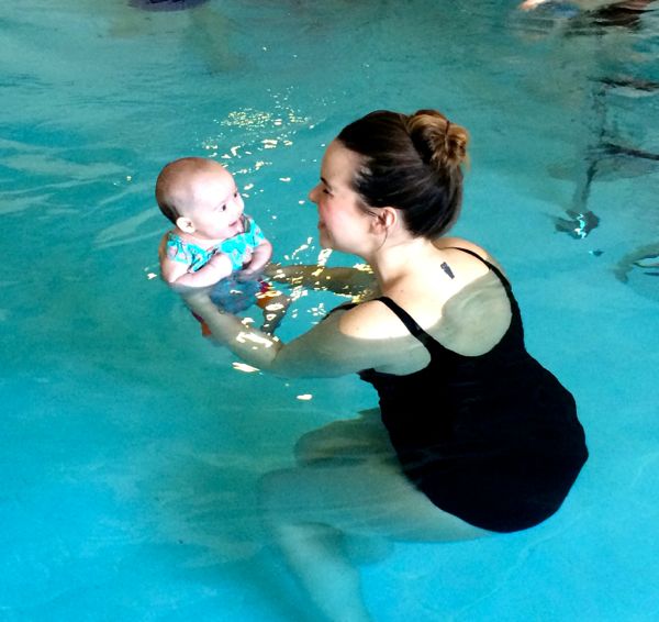 I just love this picture of Edith - look at that smile! She truly loves the water, and the classes are so much fun!