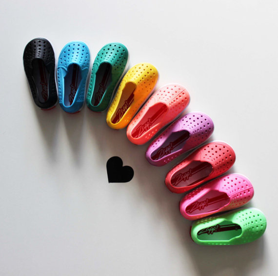 Gummie slip on shoes that won't rub your child's feet via Toby & Roo :: daily inspiration for stylish parents and their kids.