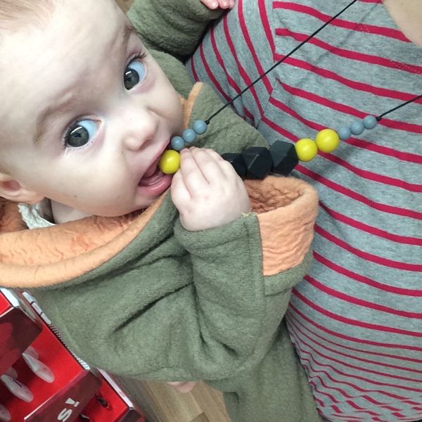 Stunning, designer teething necklaces from Bo & Bel that look good on you AND help baby.