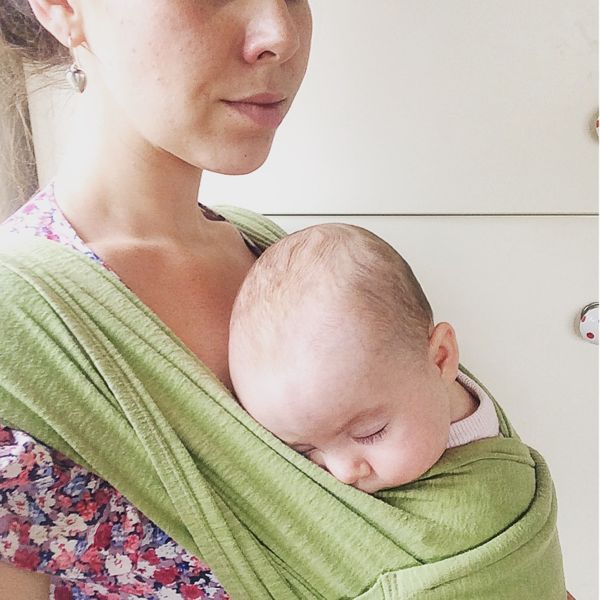 She has lived in this sling.