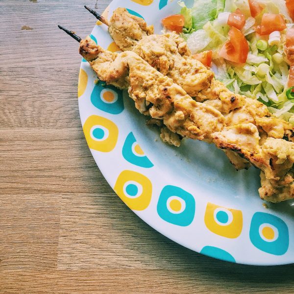 Edith's favourite satay chicken skewers